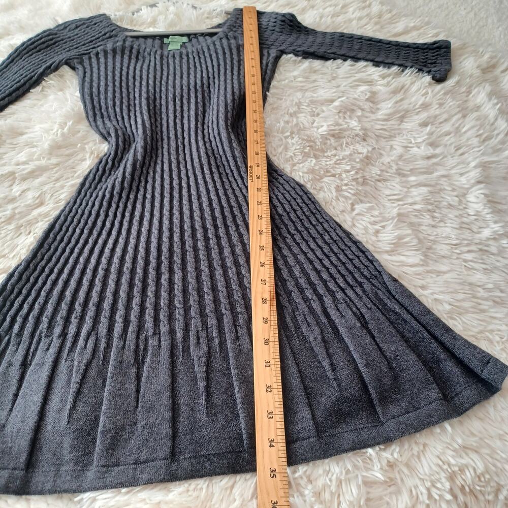Maple Grey Rib-Knit Midi Dress Angora Rabbit Hair Size Small - Picture 4 of 6